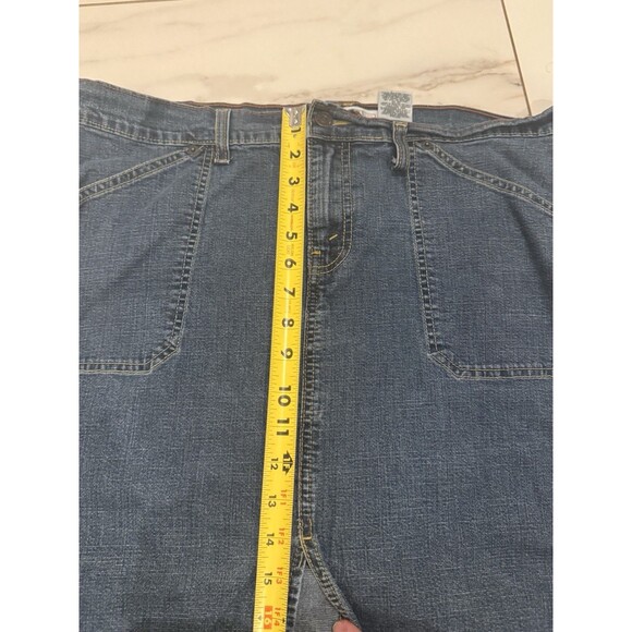 Levi’s Signature Stretch Denim Maxi Skirt Front Slit Dark Wash Misses 16 L/XL - Picture 6 of 11